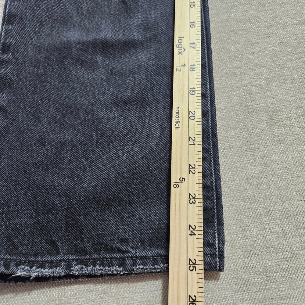Levis Jeans Ribcage Straight Ankle 26 Black Distressed High Rise 72693-0162 - Picture 4 of 12